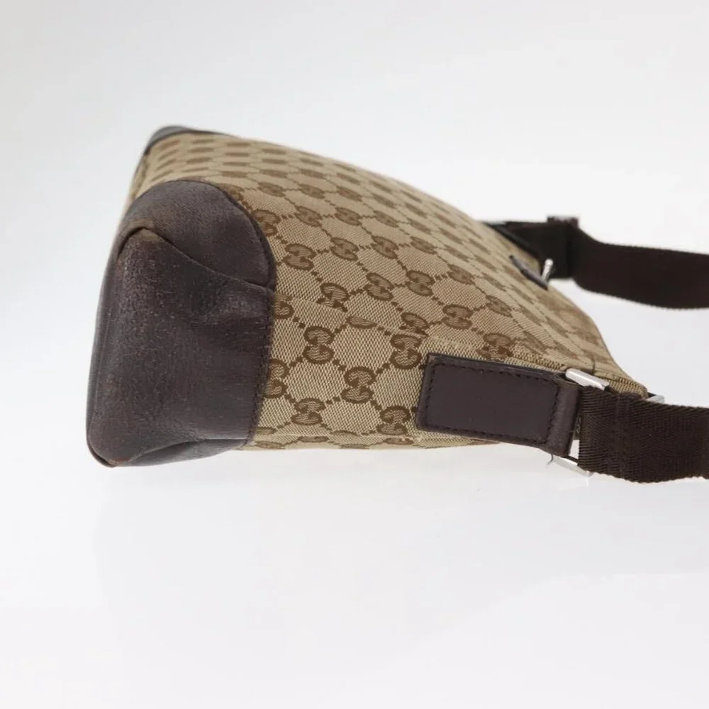 Authentic GUCCI GG Canvas Shoulder Bag Beige Silver 114273 - Picture 10 of 16